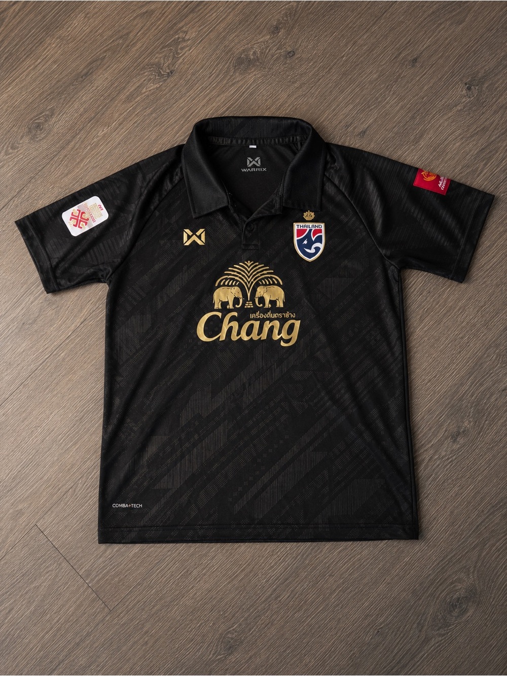 Warrix Thailand National Team Soccer Jersey Black Gold AFC Asian Cup 2023 Youth